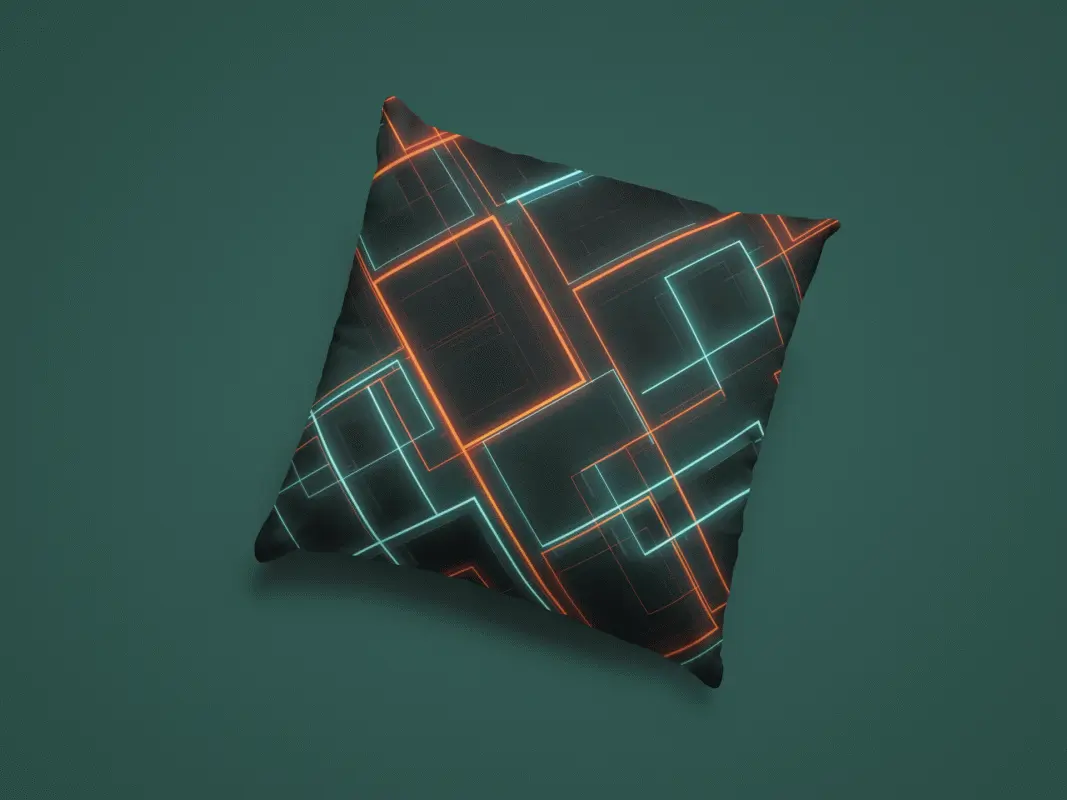 Deko-Kissen Neon Matrix