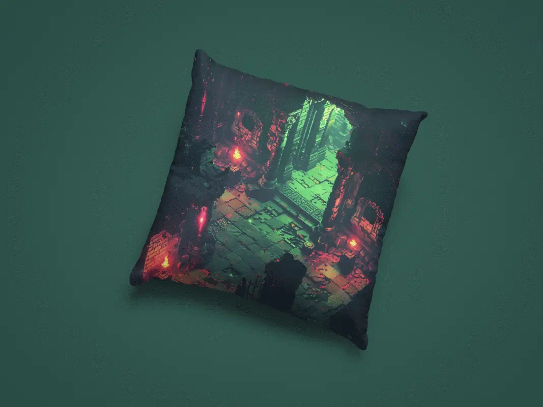 Dungeon Kissen Pixel-Art-Design