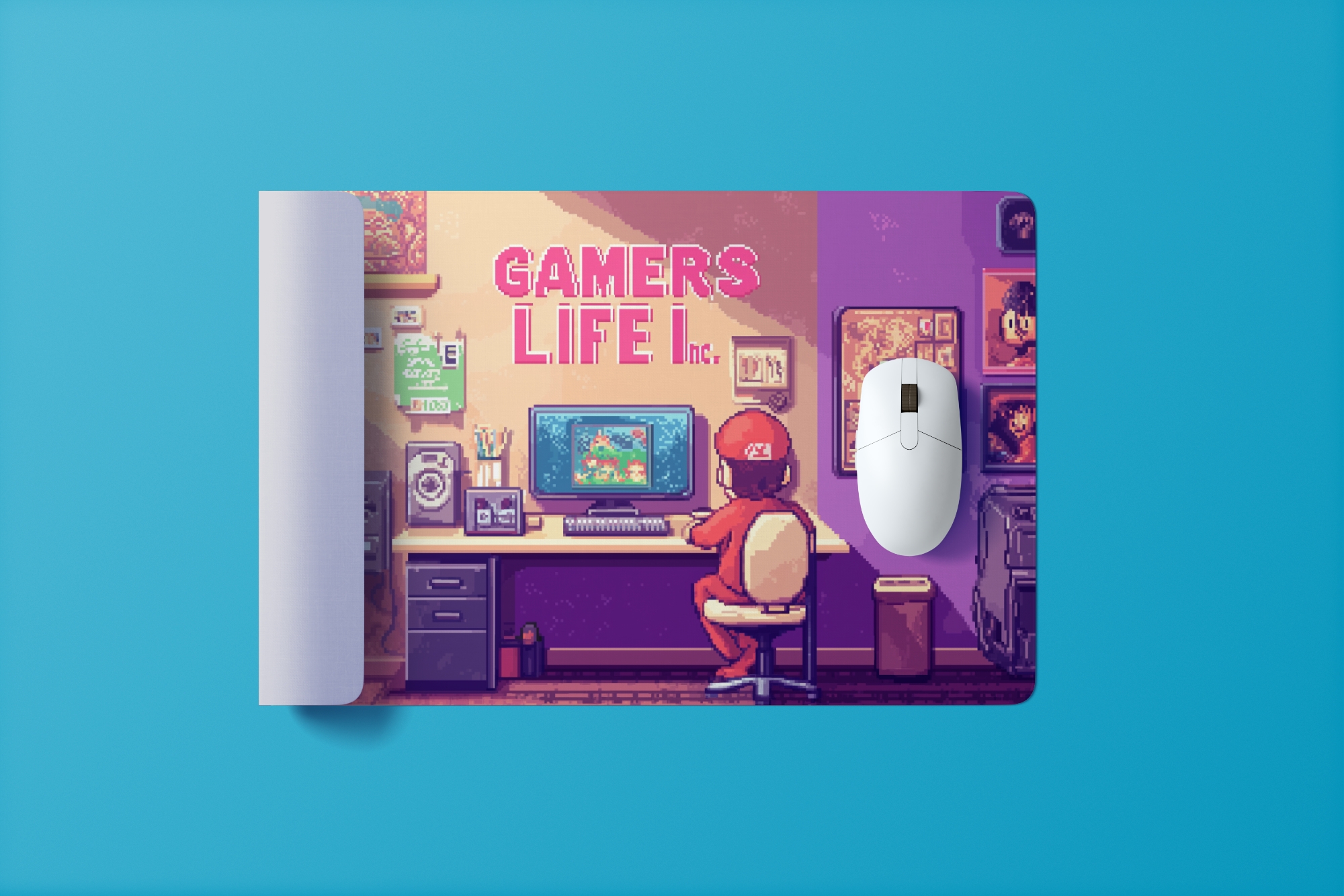 Gamer Mario Mauspad mit Mario