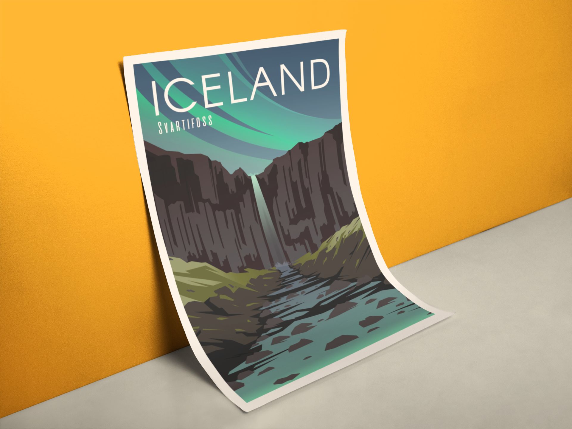 Island Retro Reiseposter
