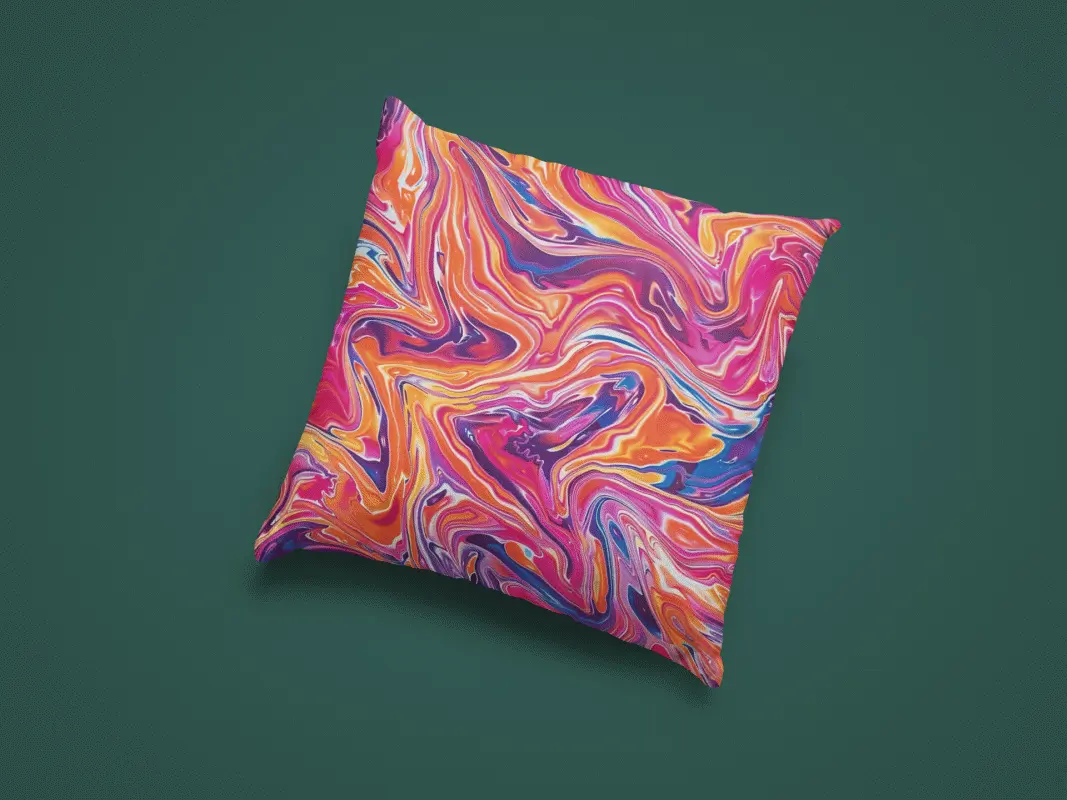Kissen Pink Lava – Lebendige Farben