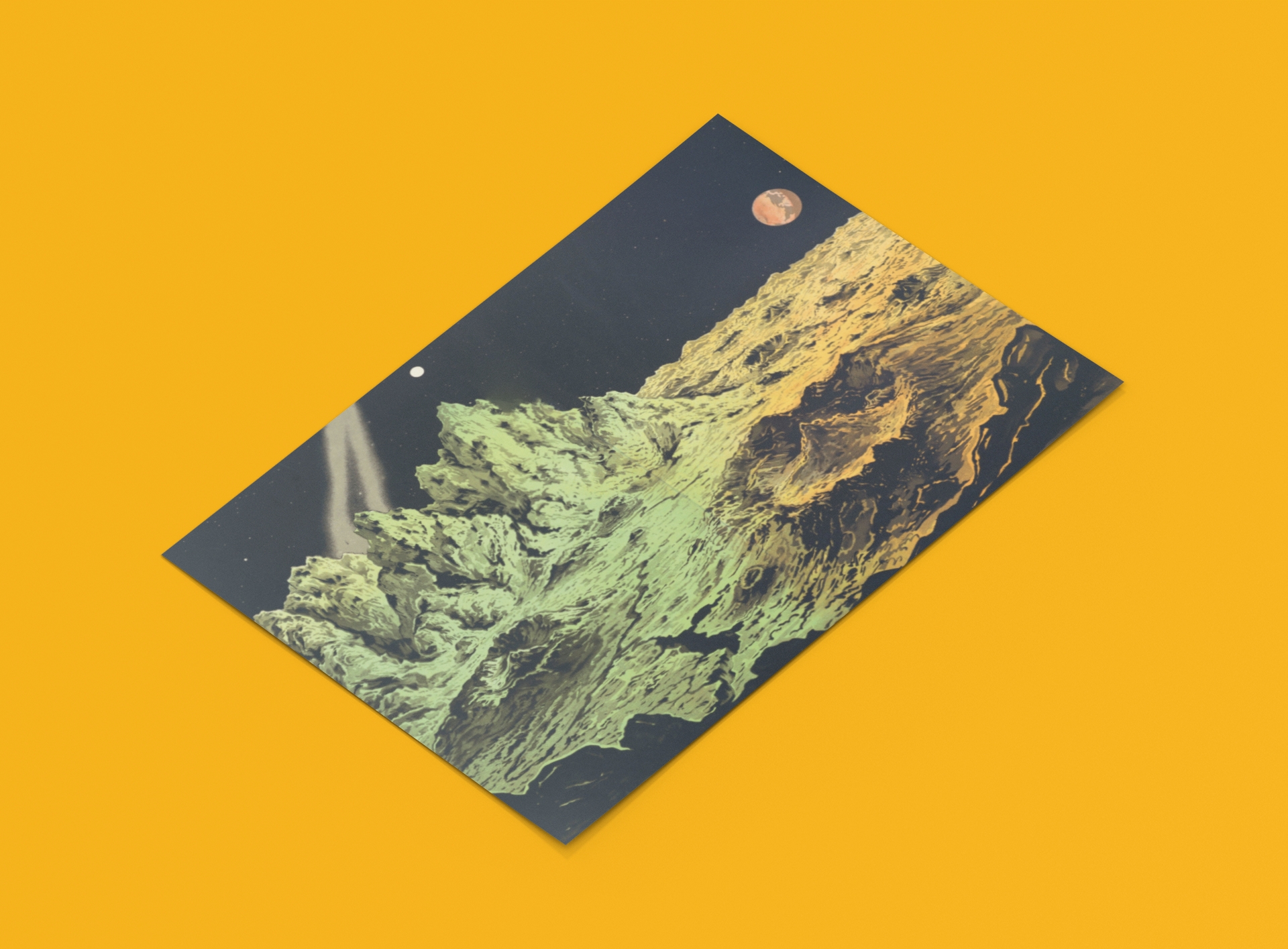 Lehrtafel Mondlandschaft Poster