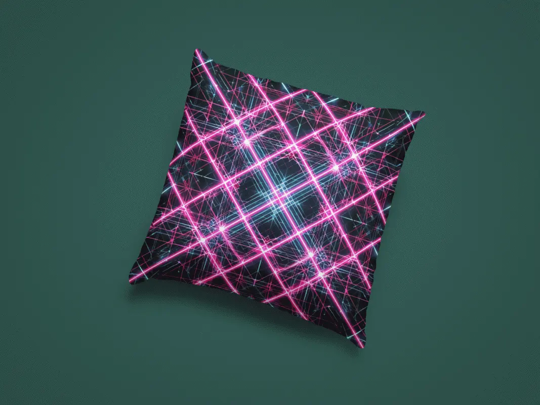 Dekokissen Neon Grid