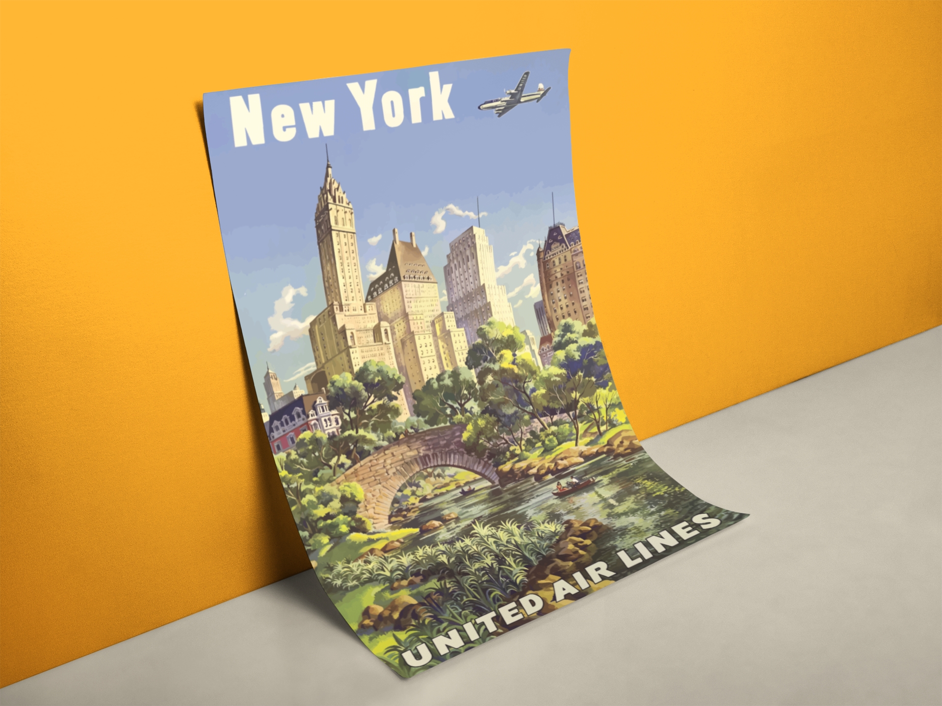 New York Reiseposter Airline