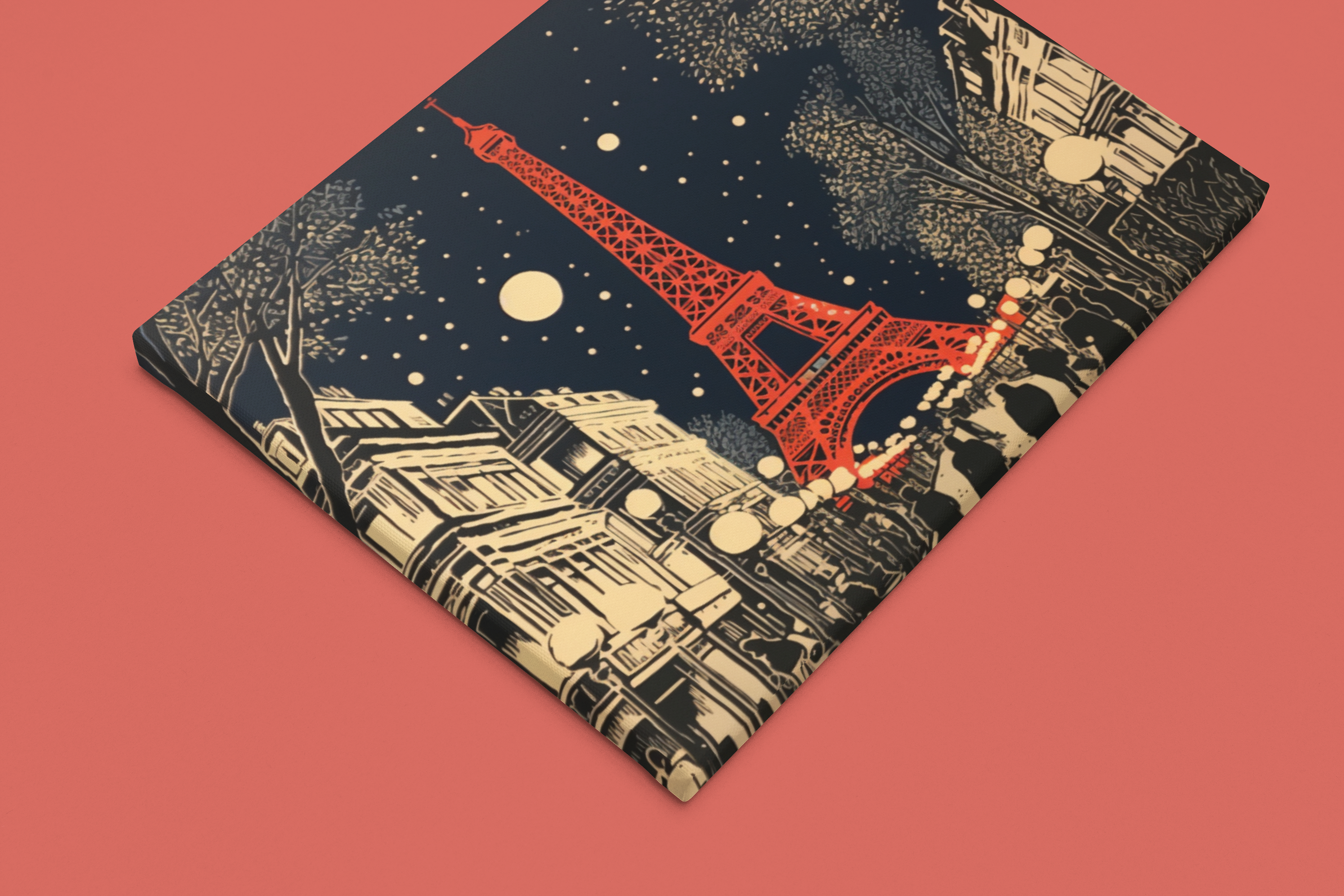 Paris Leinwand im Retro-Stil