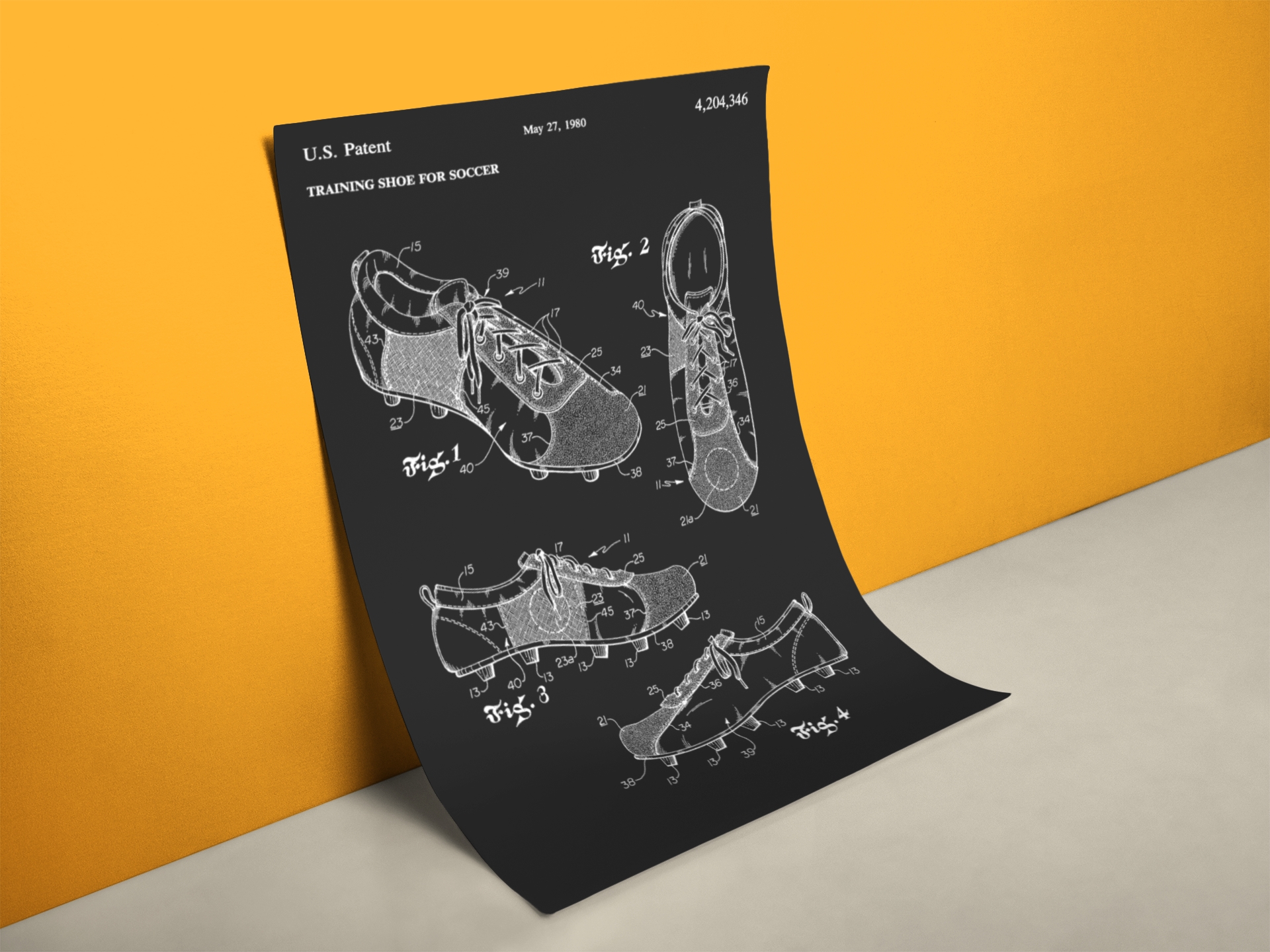 Patent Zeichnung Fußballschuhe