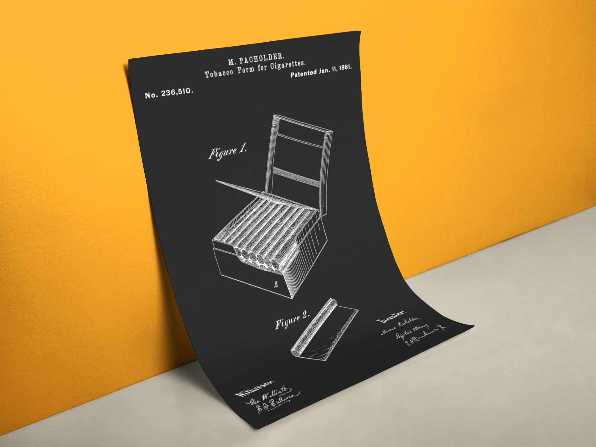 Patent Zeichnung Zigaretten-Box