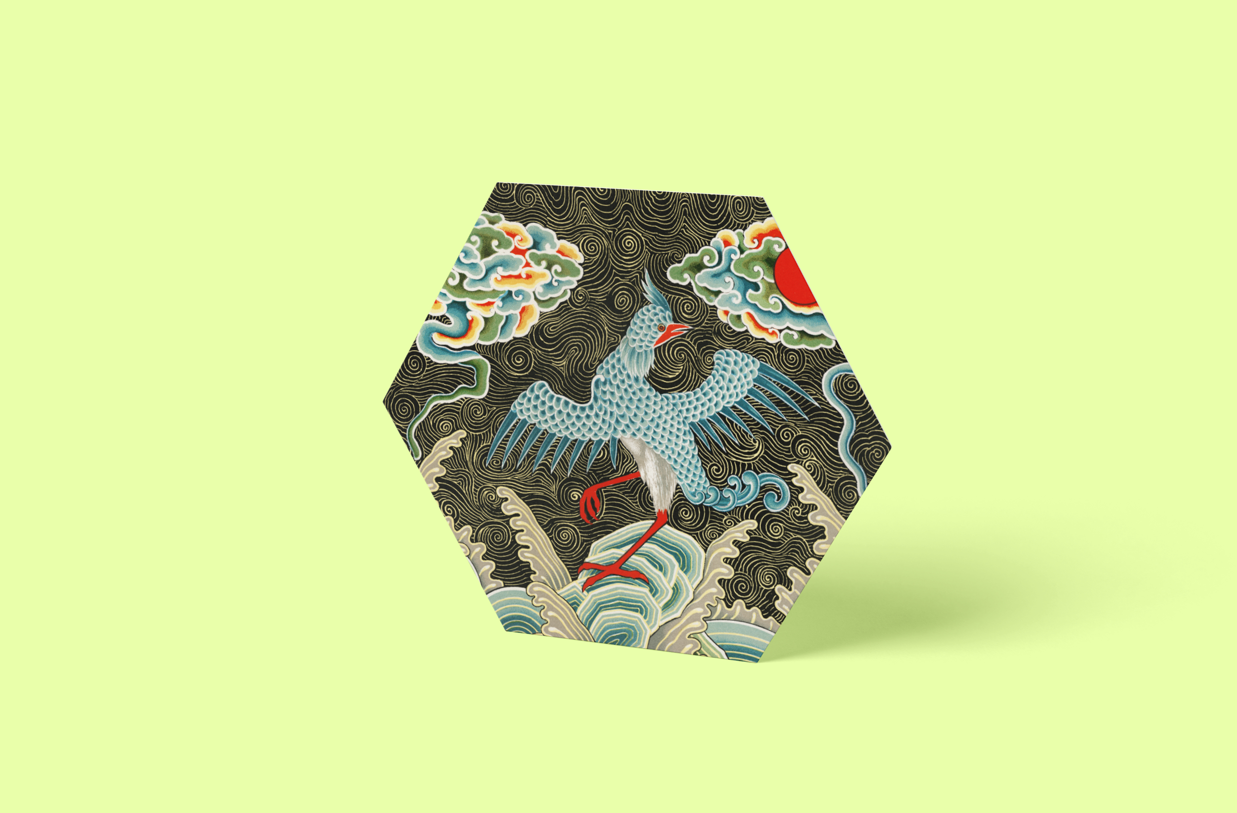 Phönix Hexagon Bild - Nippon Art