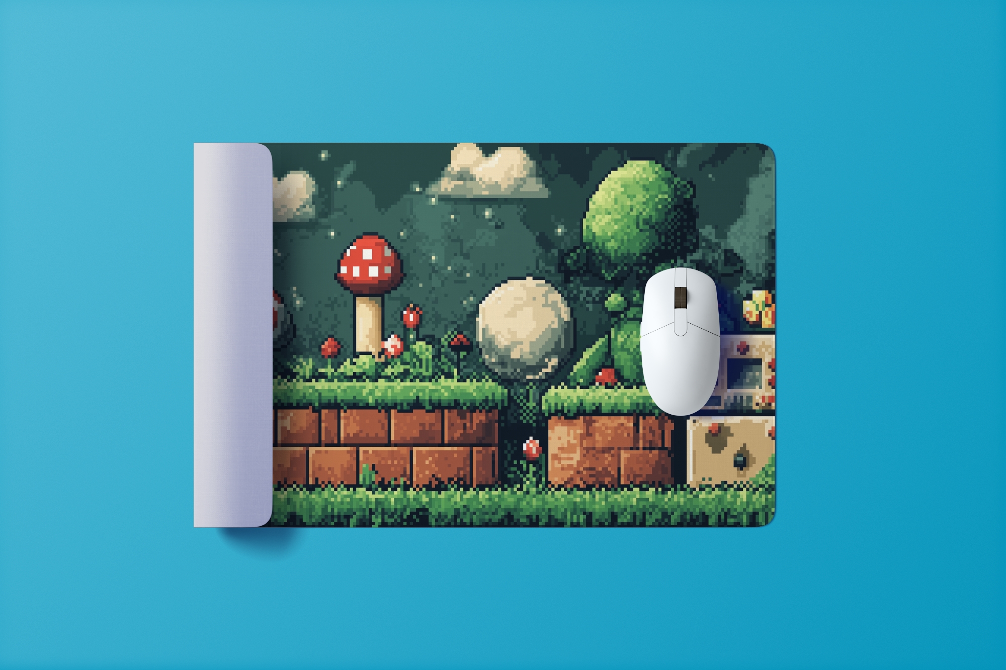 Retro Game Mauspad - Jump-and-Run