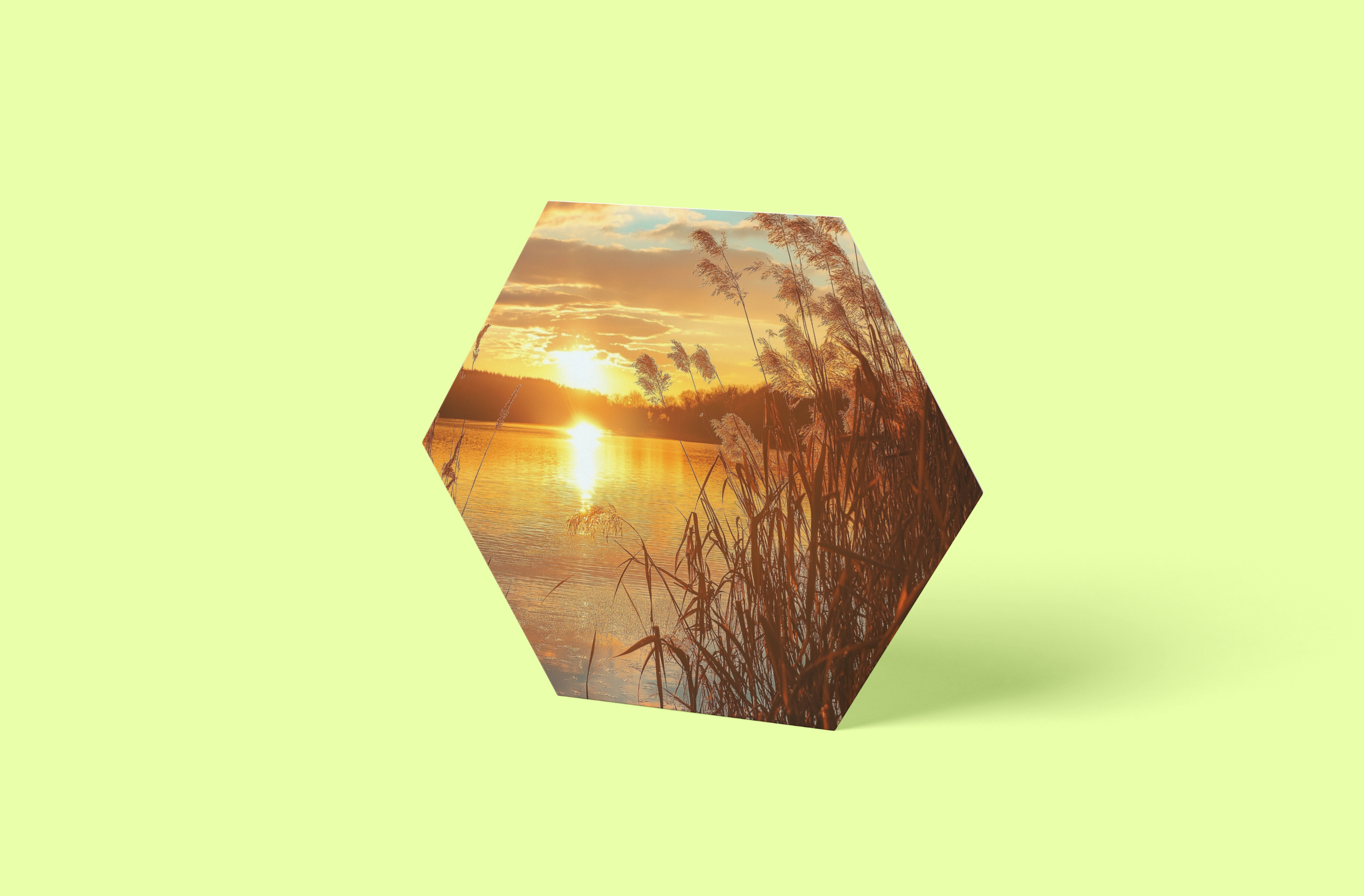 Sommer See Bild Hexagon