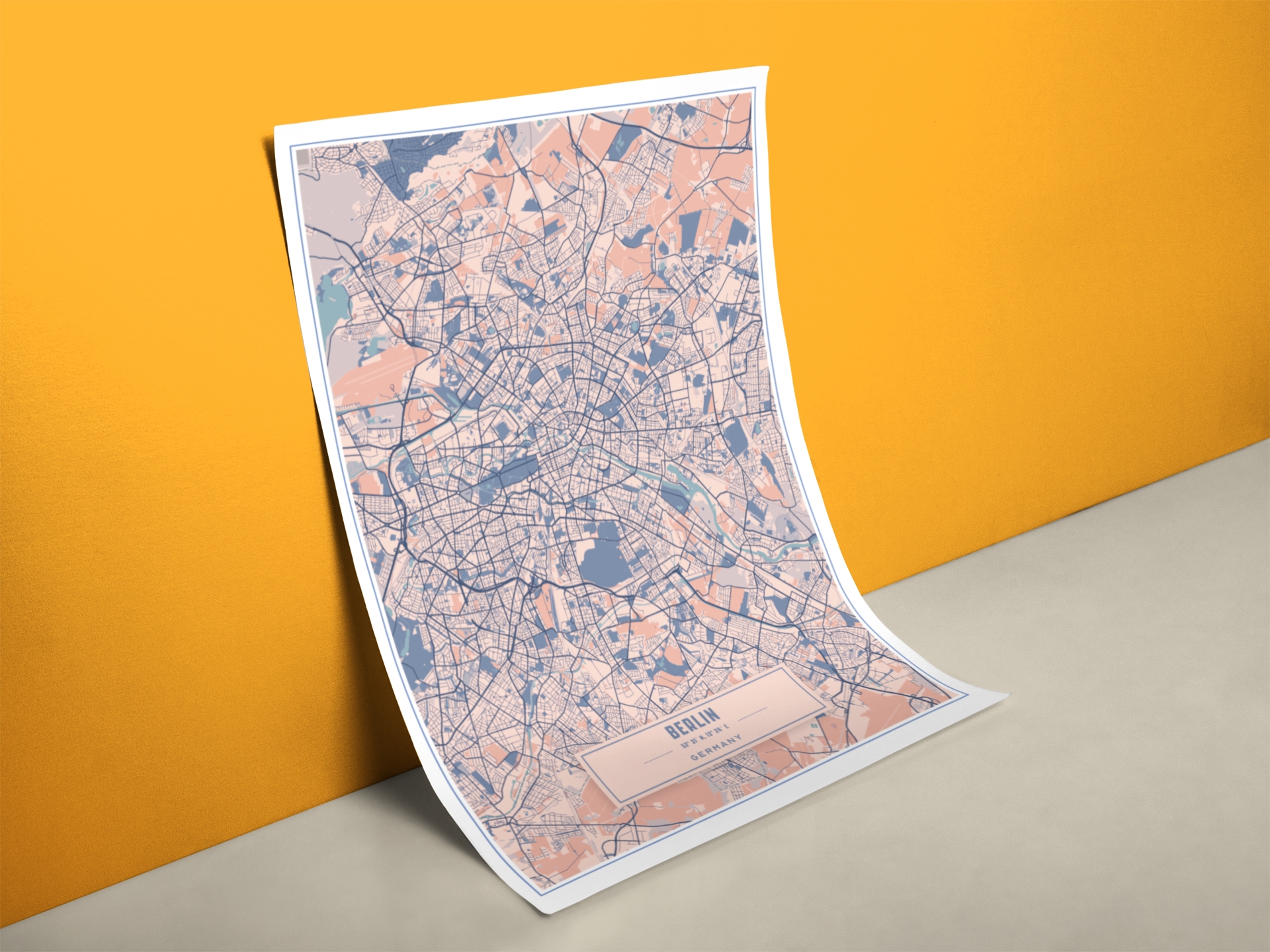 Stadtplan Berlin Poster