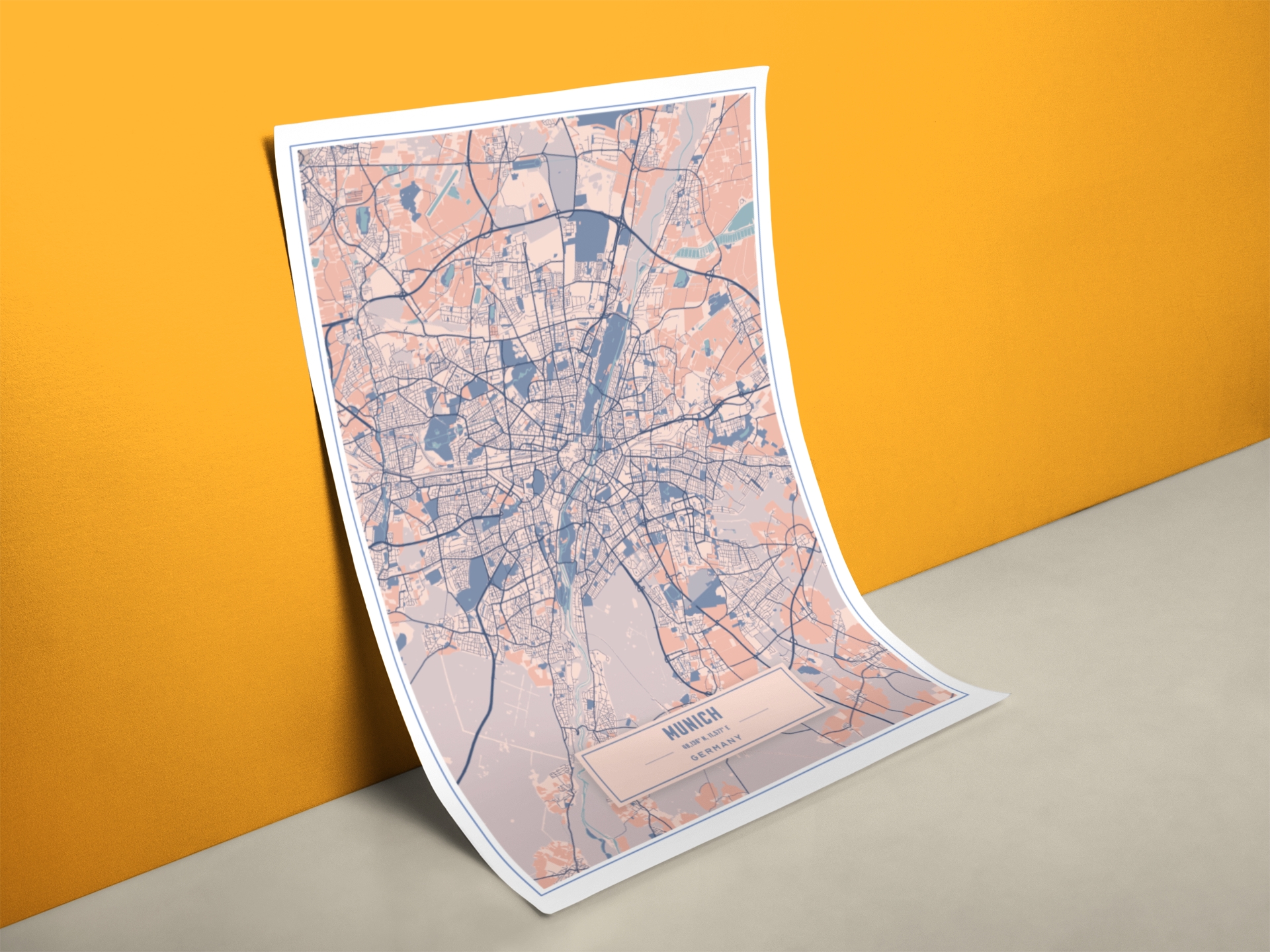 Stadtplan München Poster