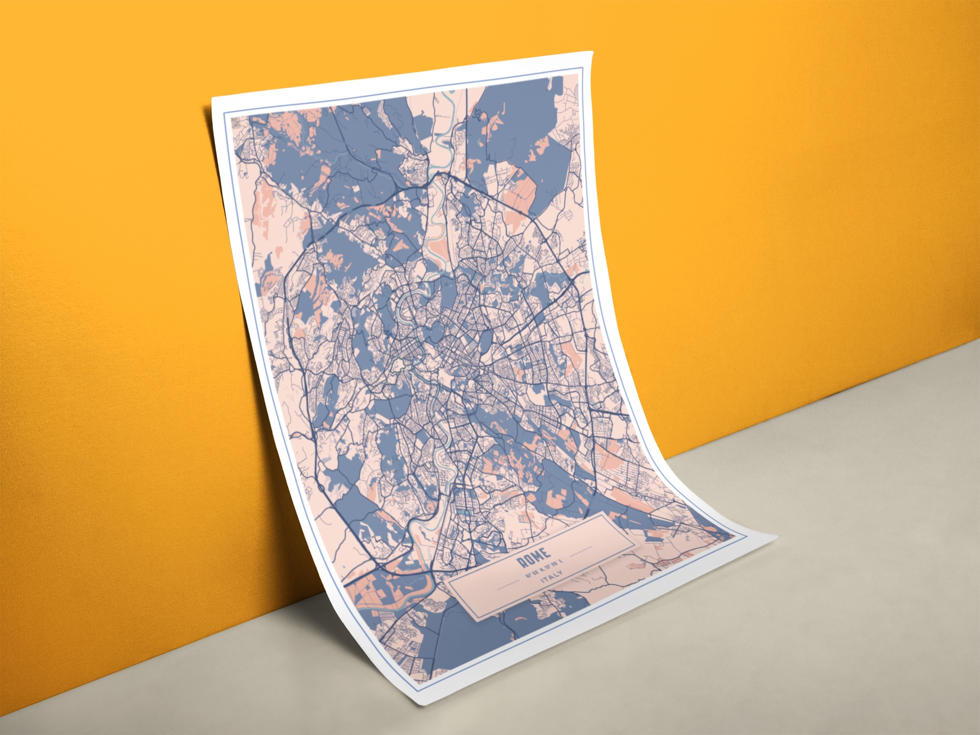 Stadtplan Rom Poster