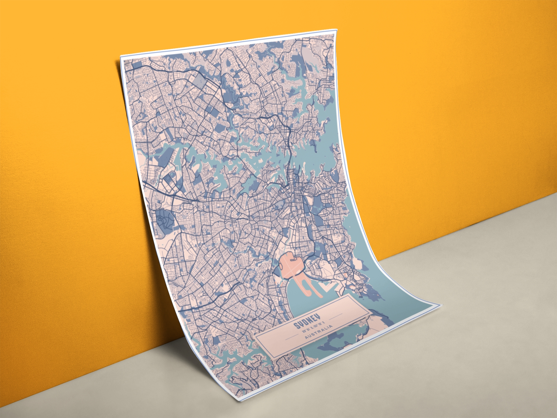Stadtplan Sydney Poster