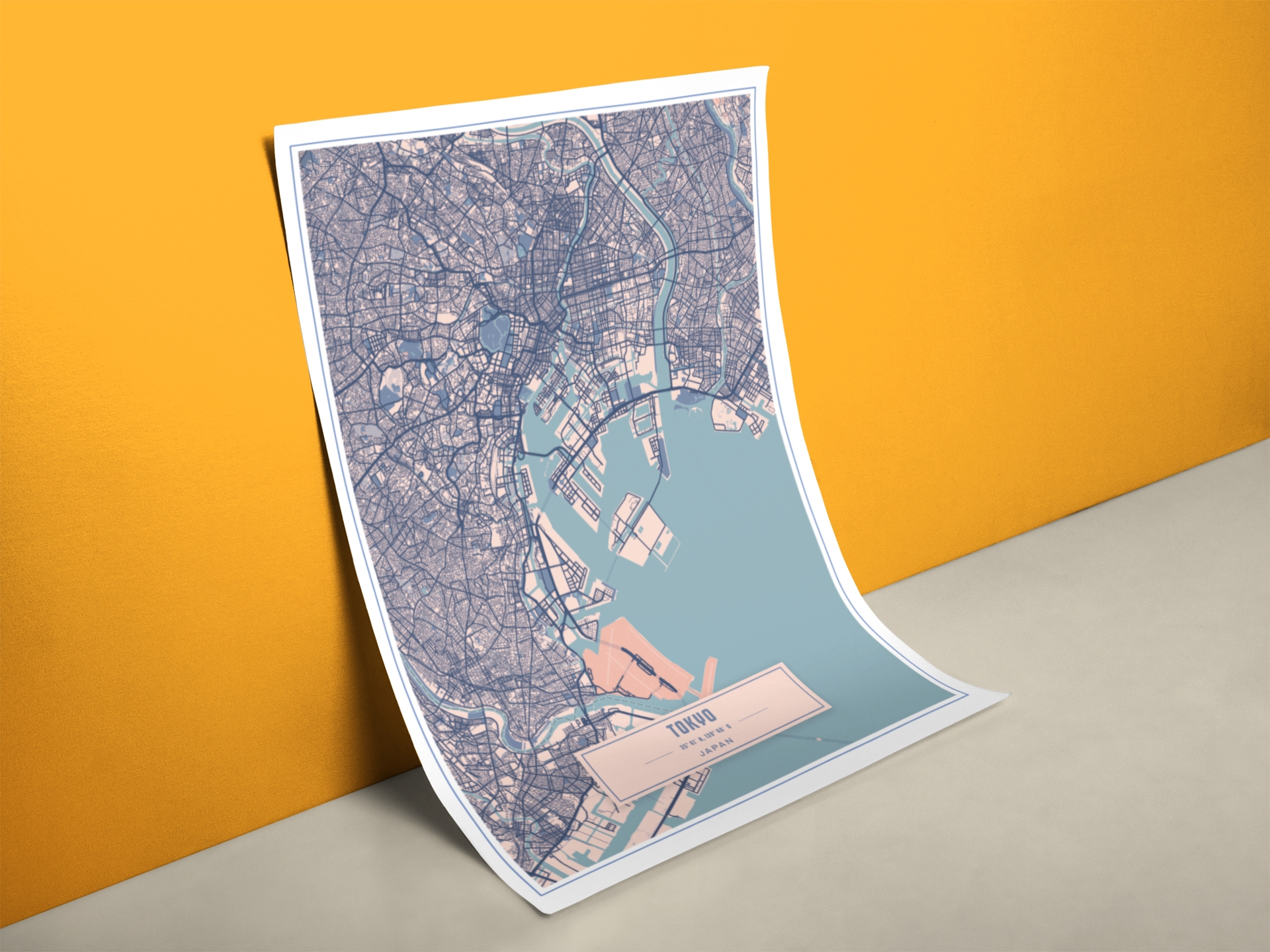 Stadtplan Tokio Poster