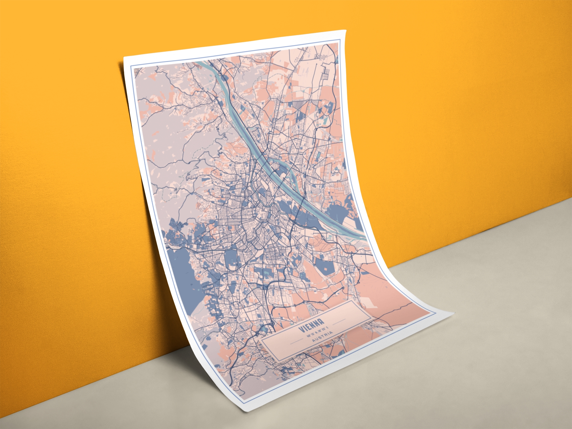Stadtplan Wien Poster