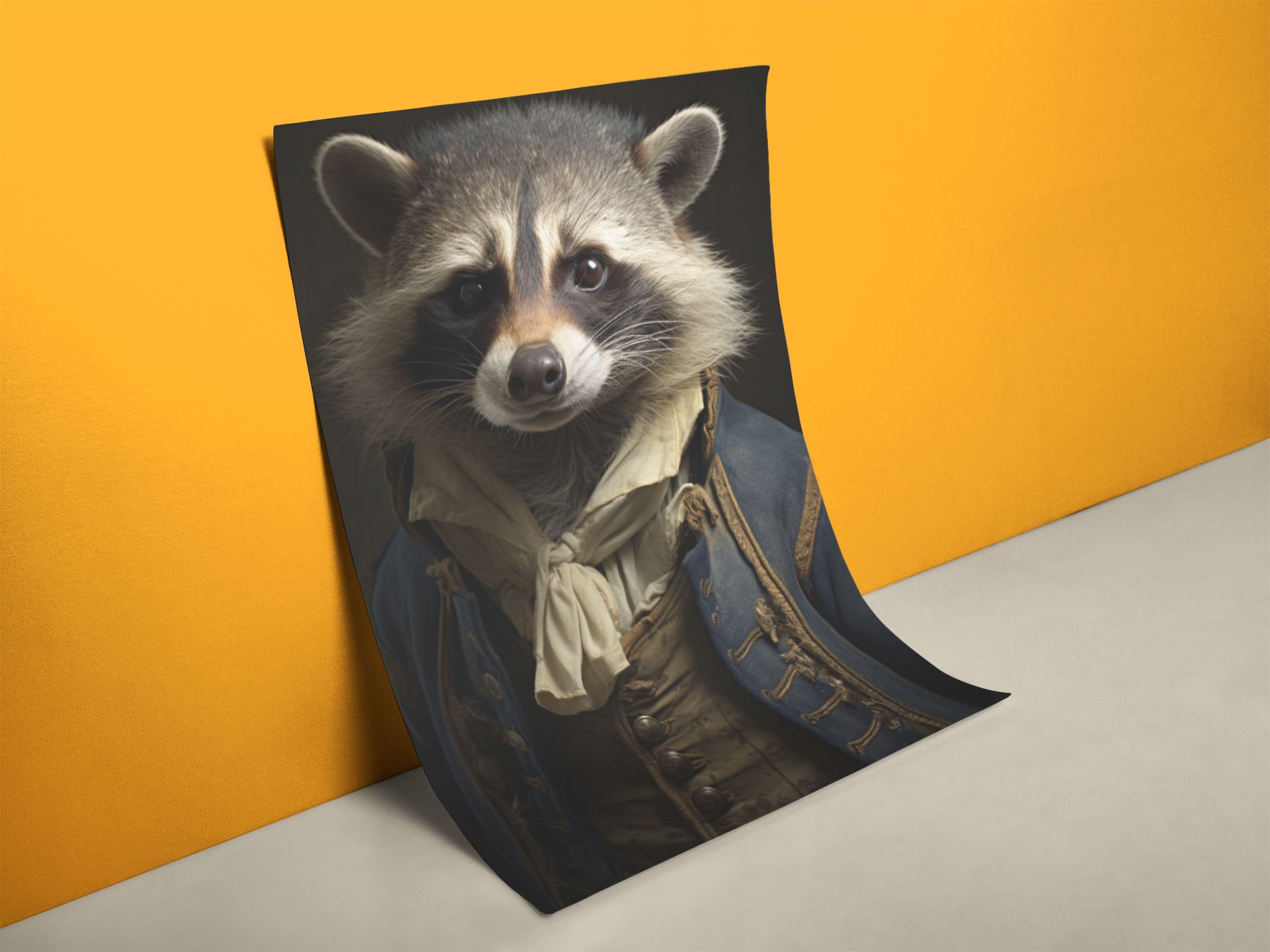 Waschbär Edelmann Poster