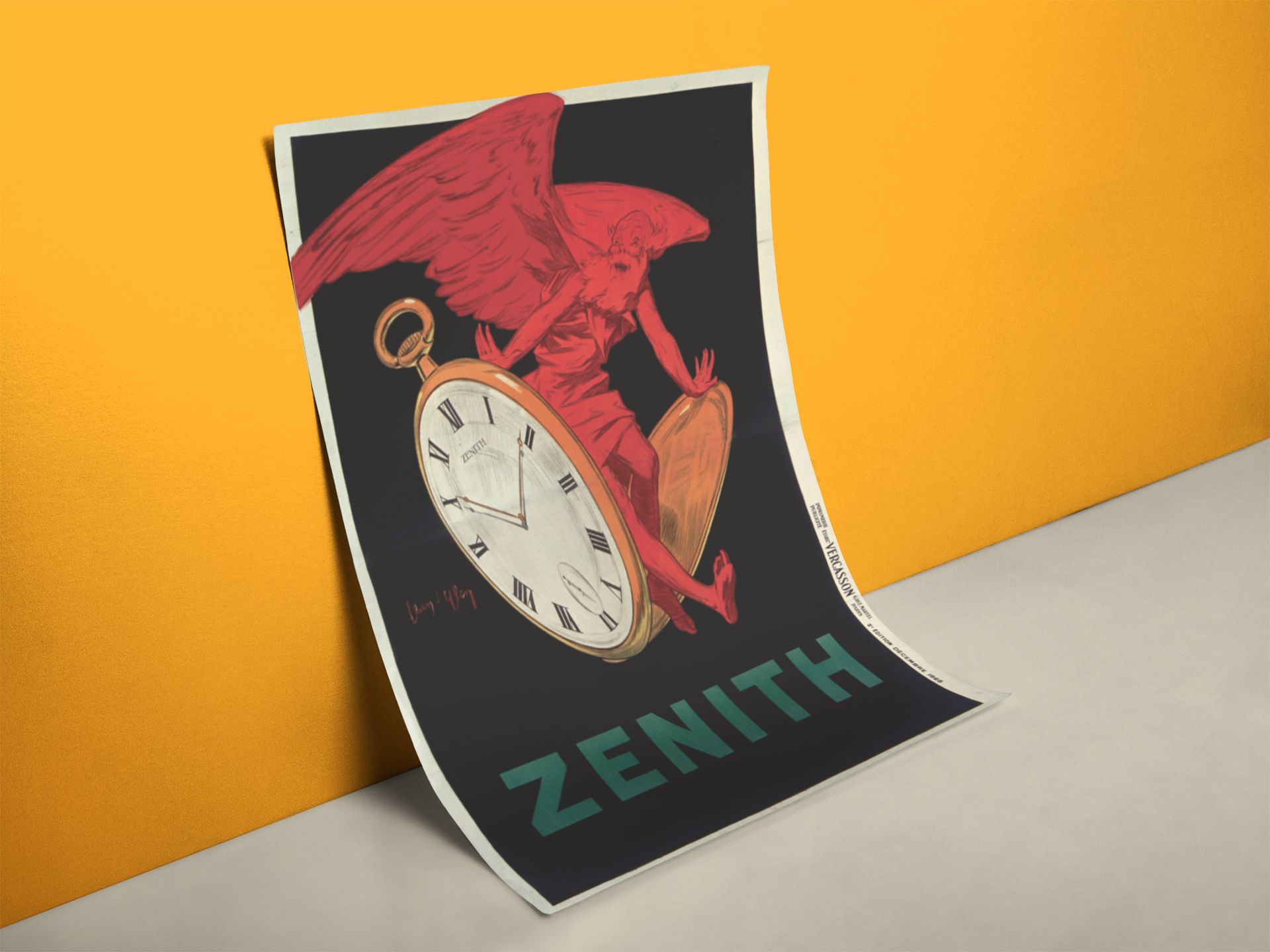 Zenith Uhren Werbeplakat