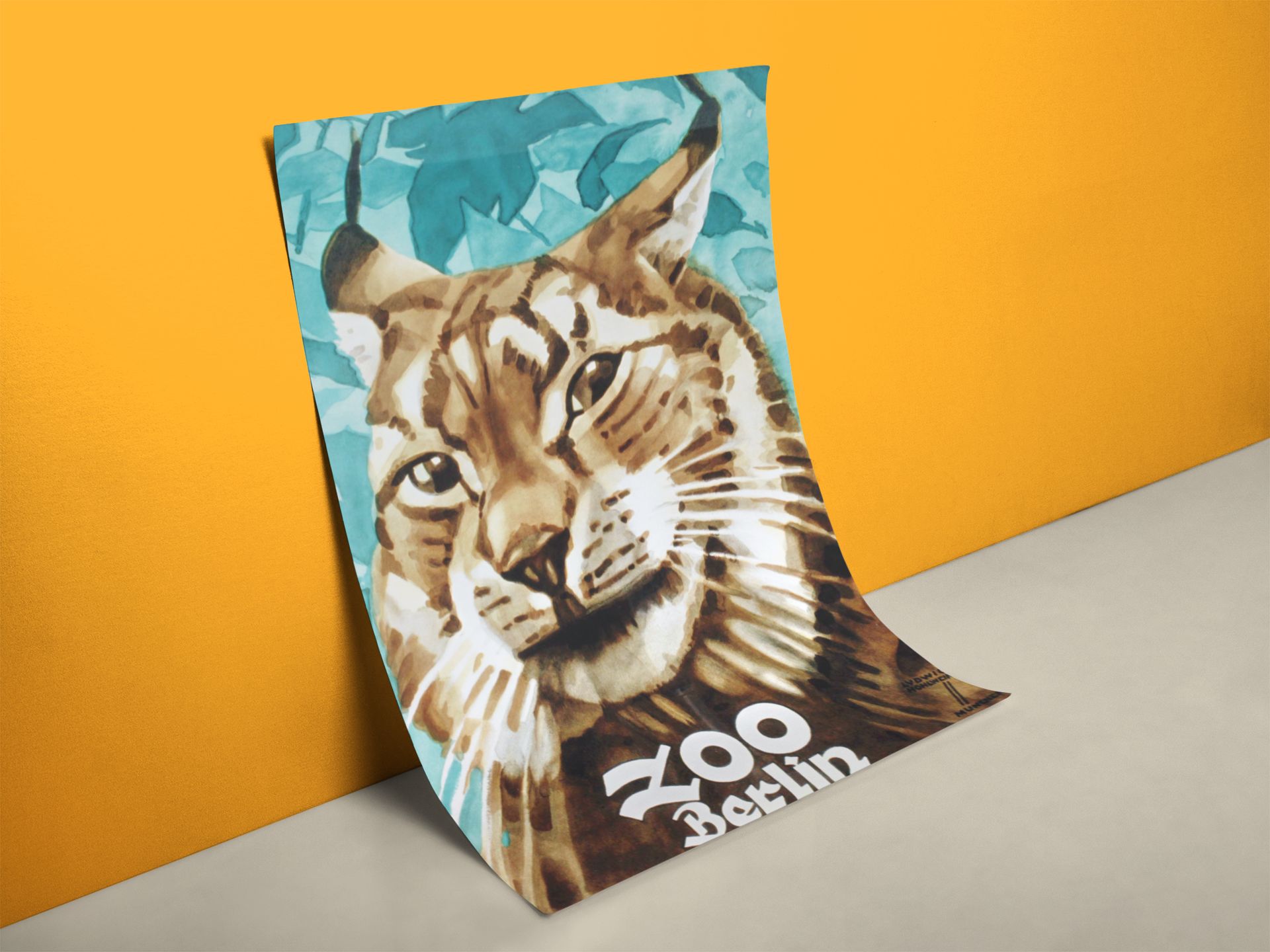 Zoo Berlin Werbeplakat Retro